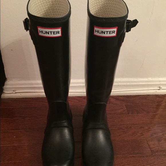 Hunter Shoes - Hunter black rain boots